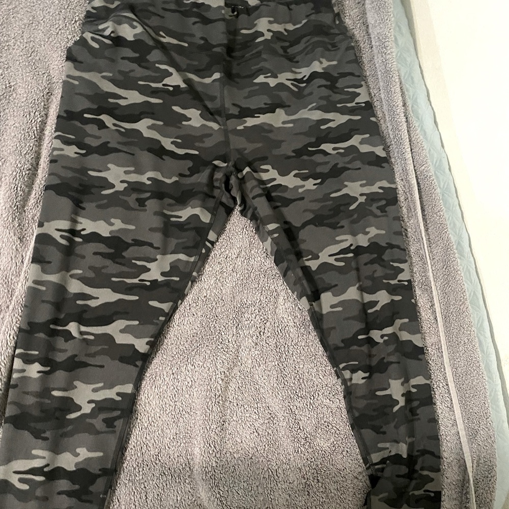 Black Camo yoga pants from Maurices